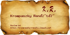 Krompaszky Renátó névjegykártya